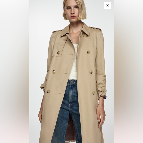 New Mango classic Tan Trench Coat with belt - Picture 1 of 14